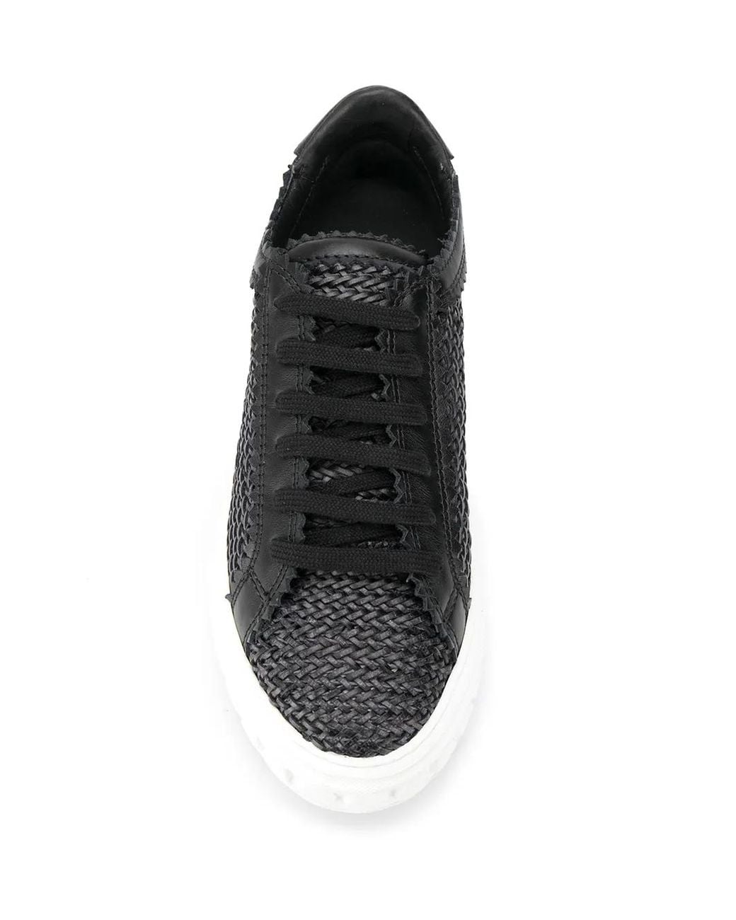 Casadei Black Woven Off-Road Sneakers