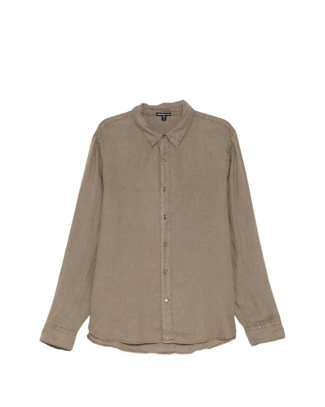 James Perse Natural Lightweight Linen Shirt for men