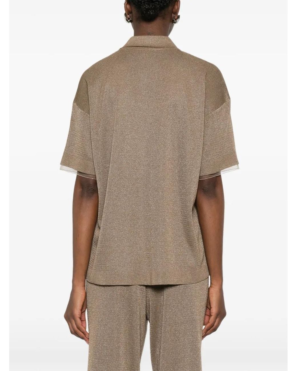 Fabiana Filippi Natural Short-Sleeves Shirt