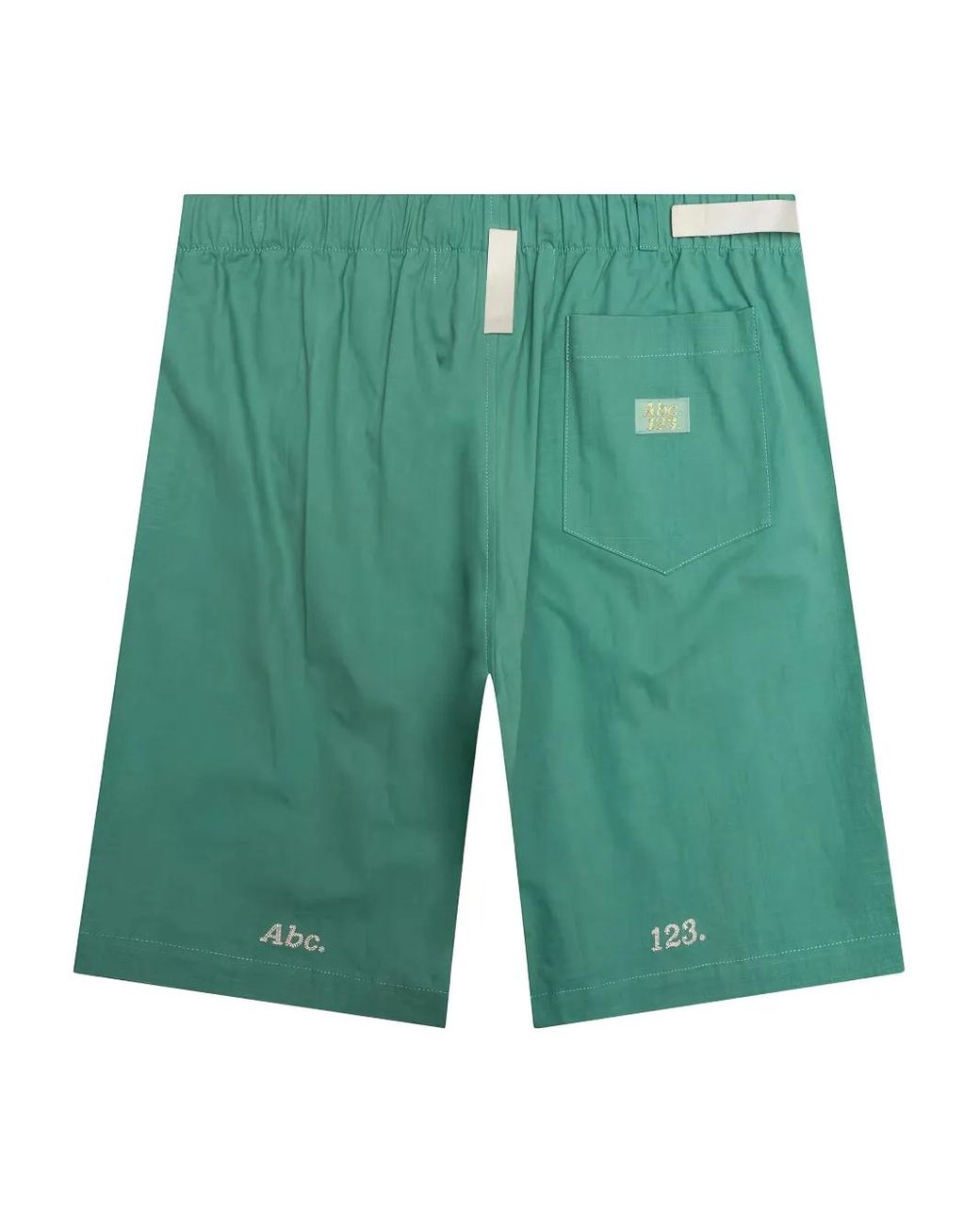 Advisory Board Crystals Green Buckle-Fastening Patch-Pocket Shorts for men