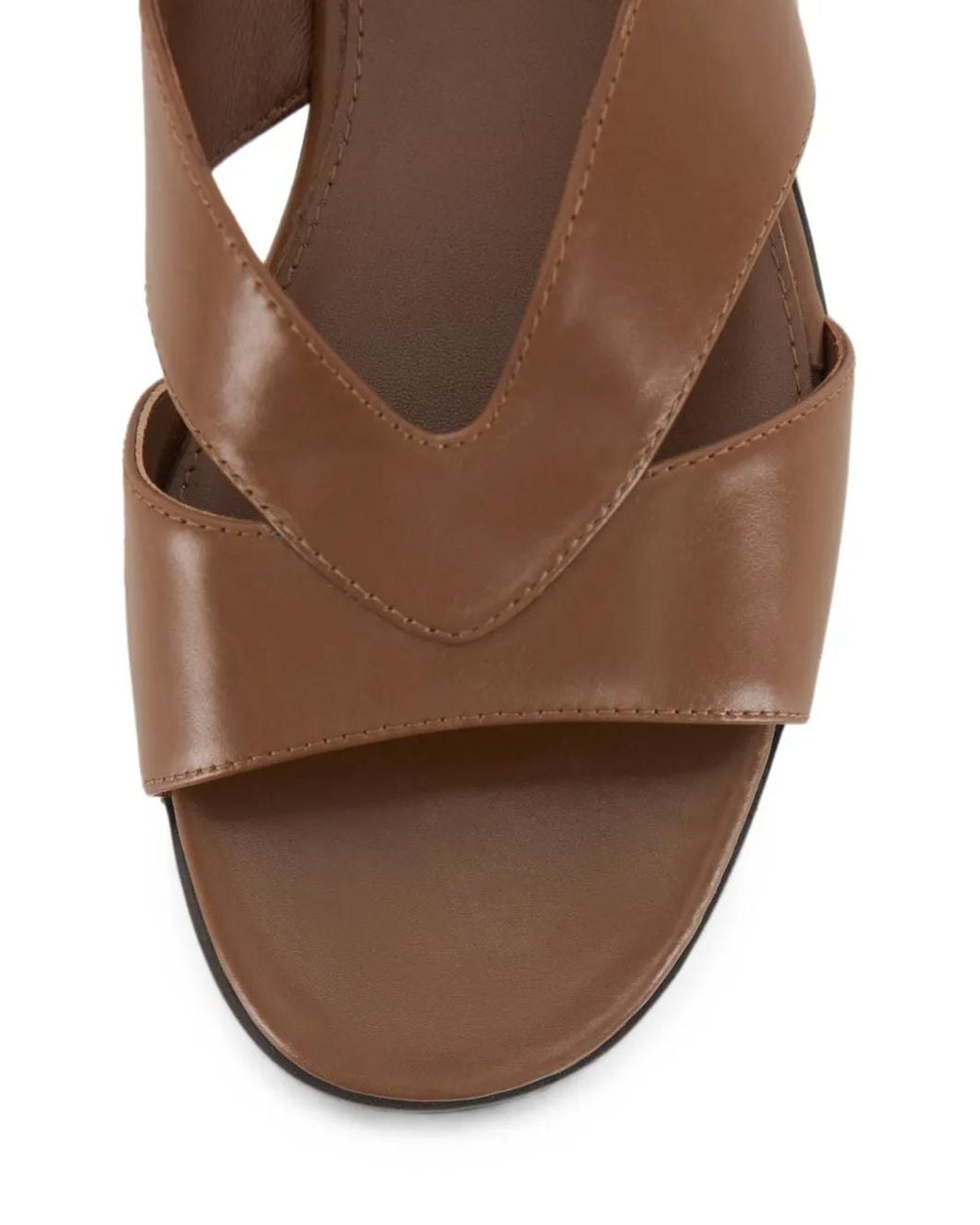 12 STOREEZ Brown Erarta Crossover-Strap Sandals