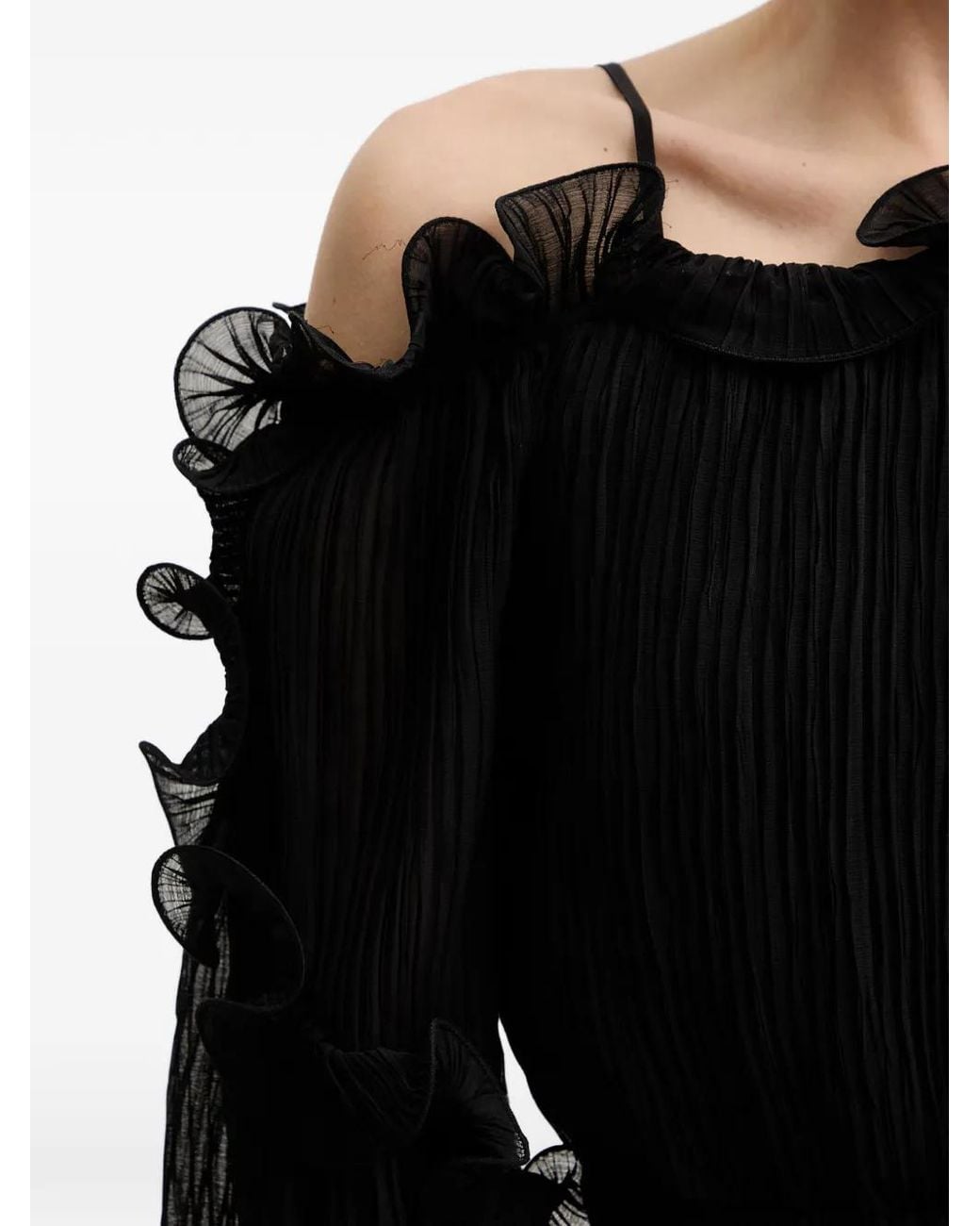 Guess Chiffon Shirt in het Black