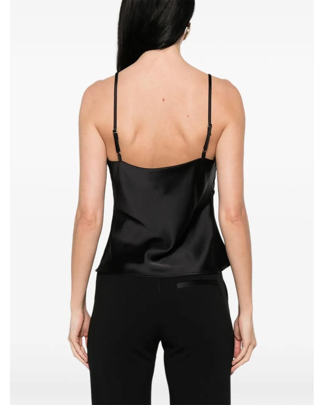 Imperial Black Lace-Trim Top