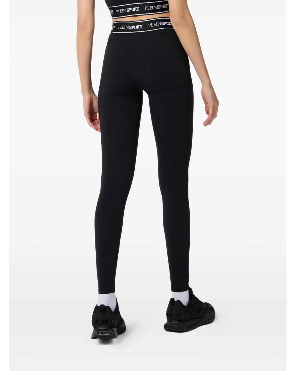 Philipp Plein Blue Logo Elastic Leggings