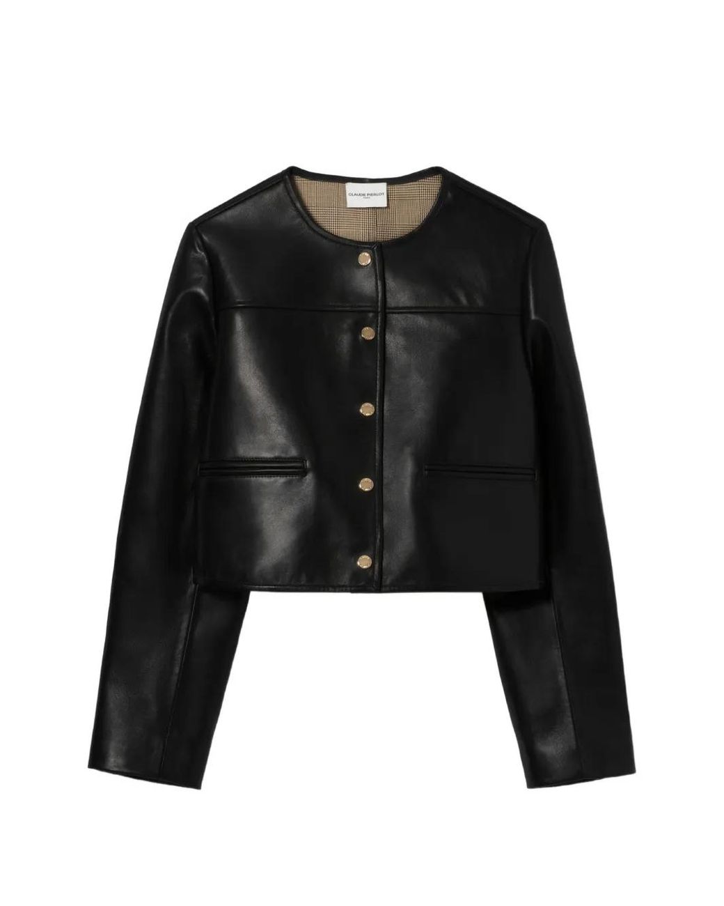 Claudie Pierlot Black Veste En Cuir