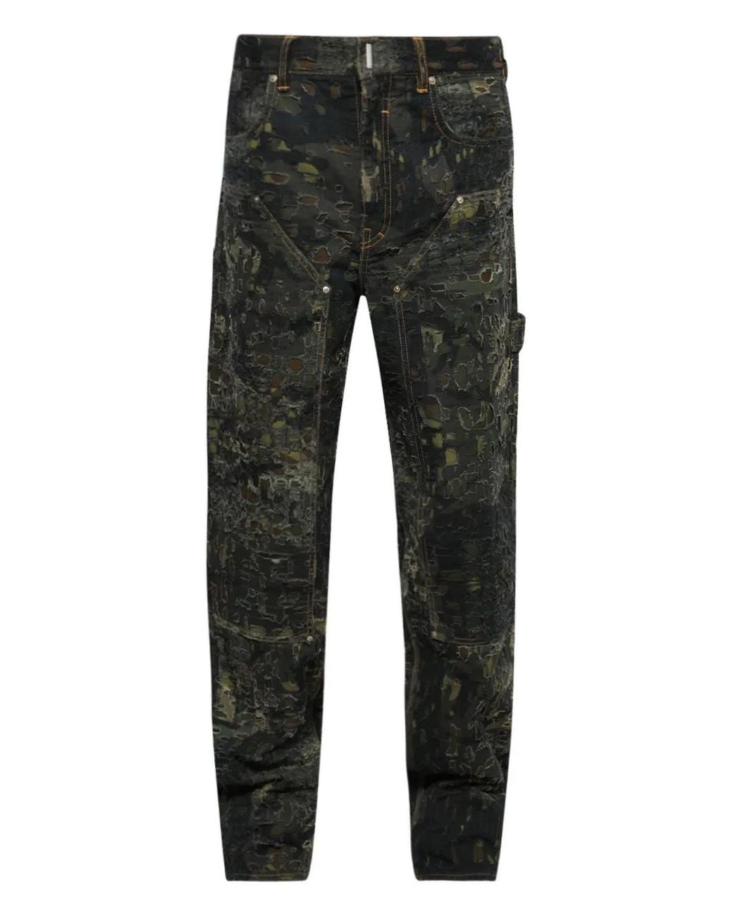Givenchy Black Carpenter Ripped Jeans for men