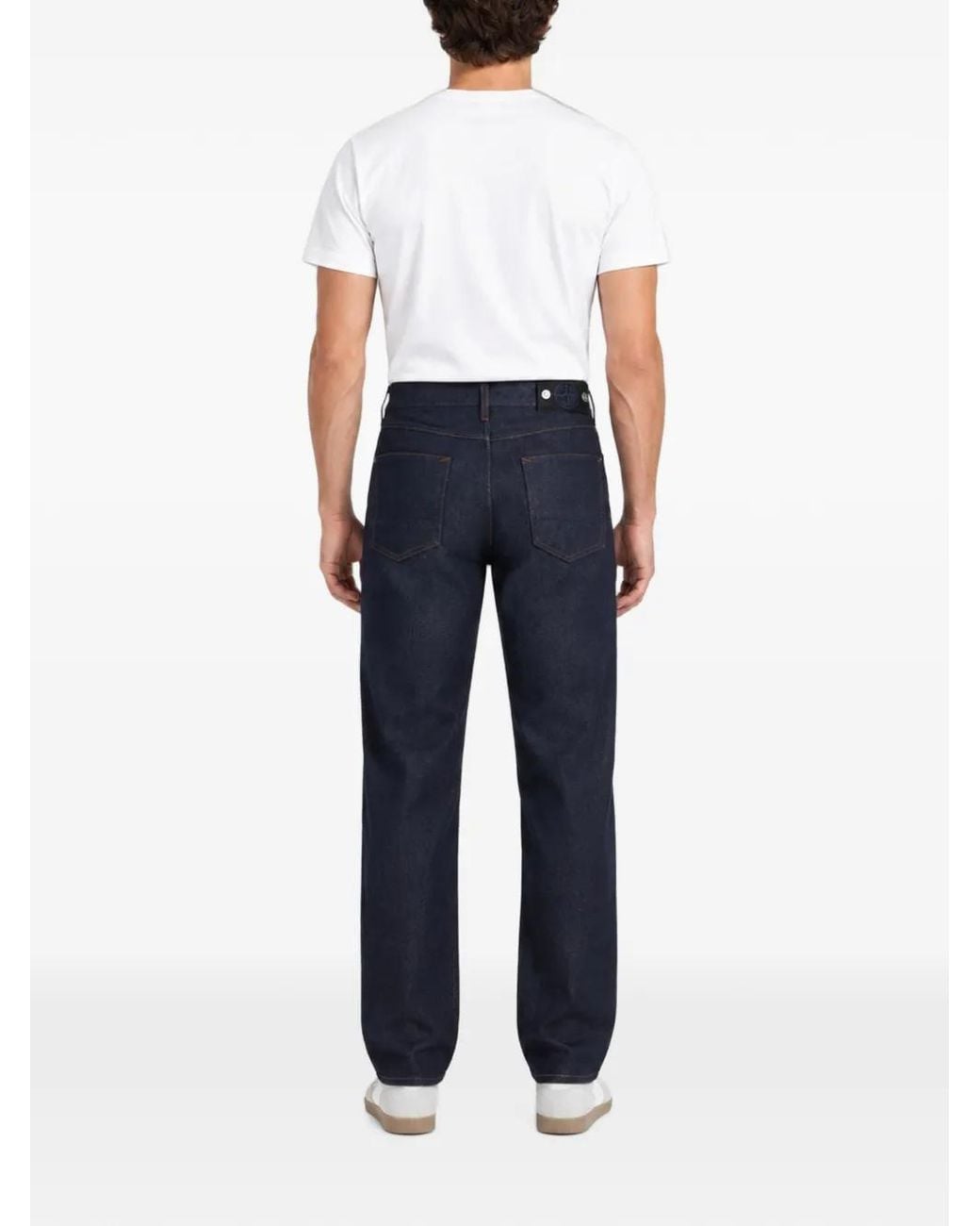 Stone Island Blue Straight-Leg Jeans for men