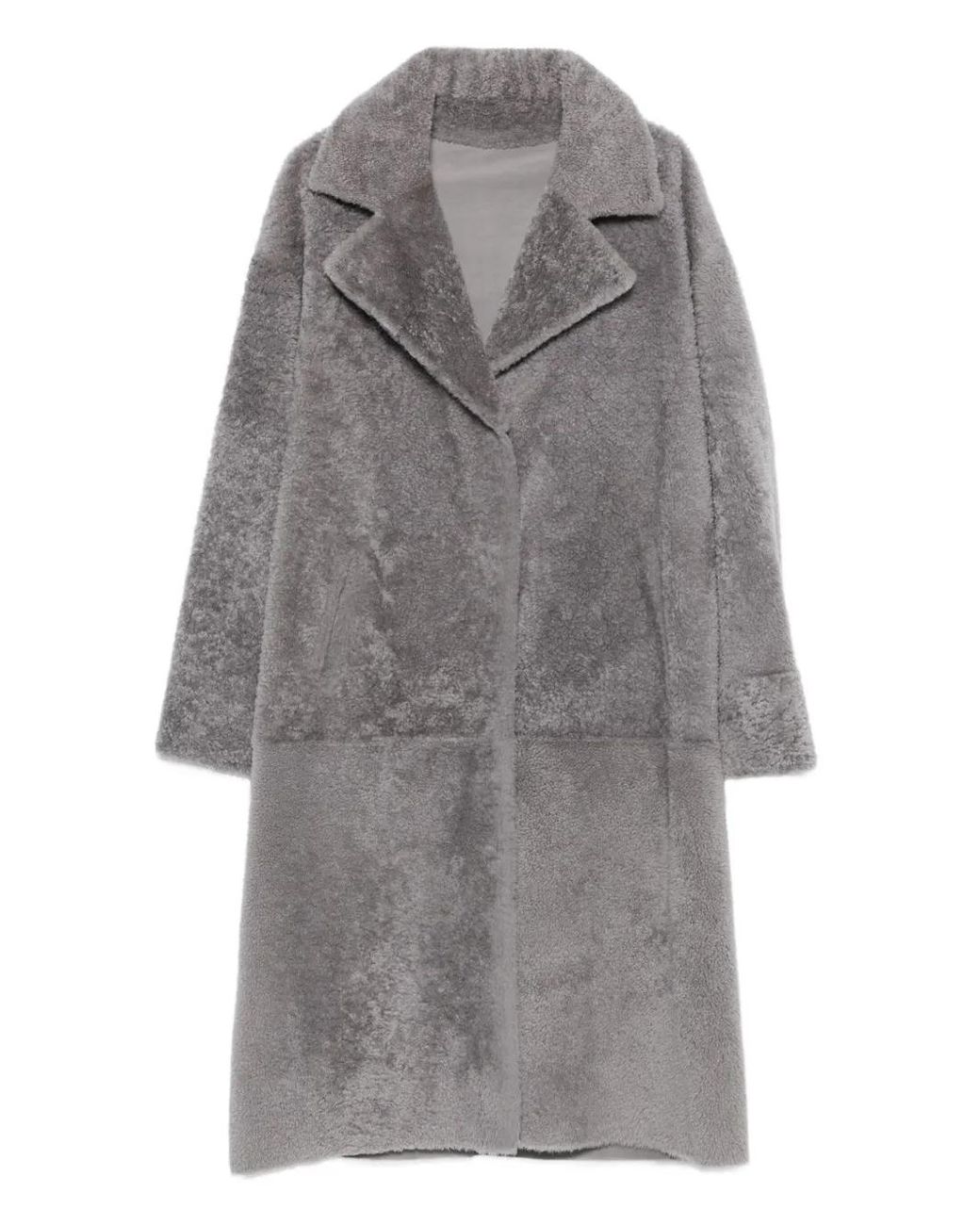Arma Gray Shearling-Mantel