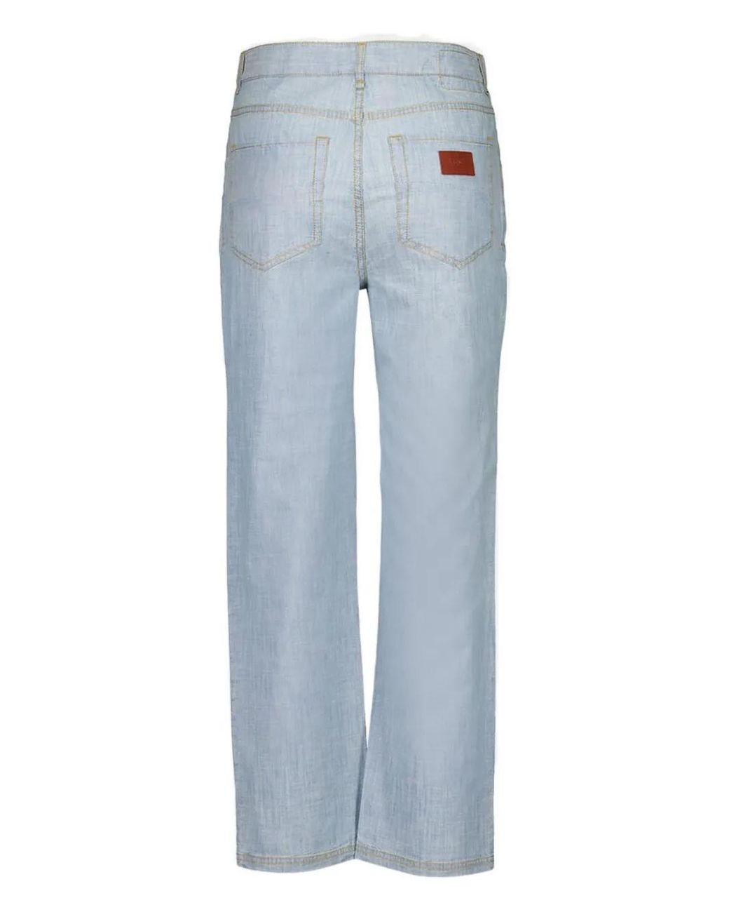 Fendi Blue Five-Pocket Chambray Jeans for men