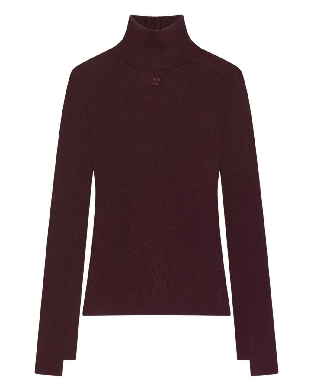 Courreges Purple Turtleneck Shirt