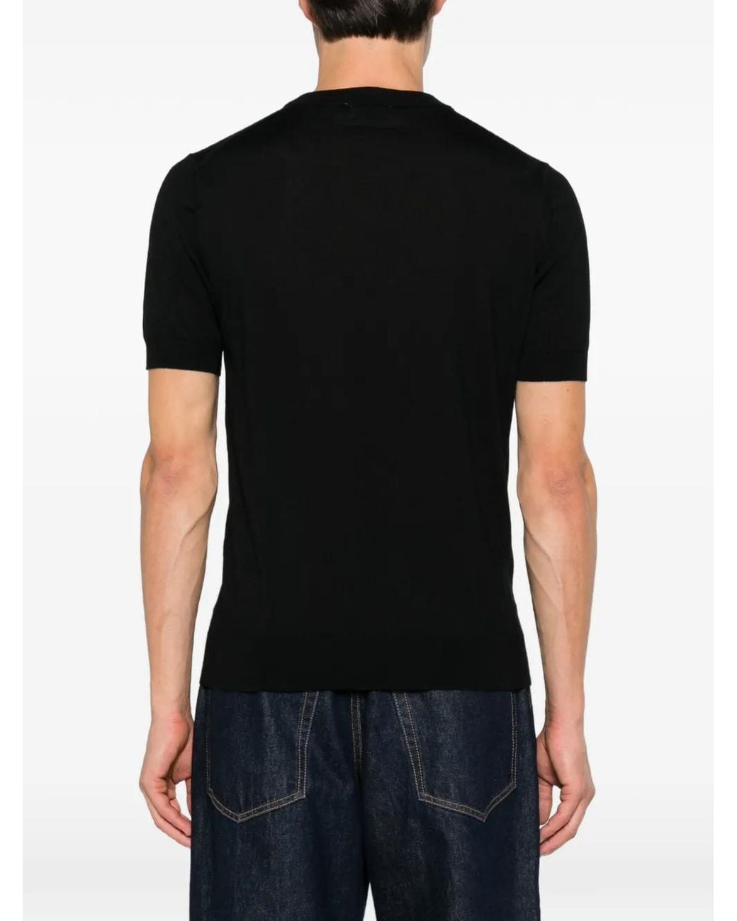 ÉPHÉMÈRE Black Short-Sleeved Crew-Neck T-Shirt for men