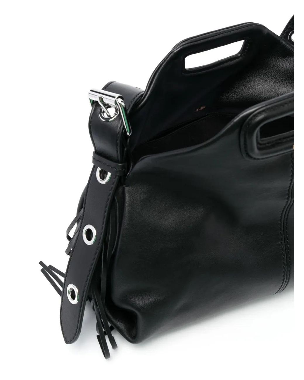Maje Black Miss M Leather Shoulder Bag