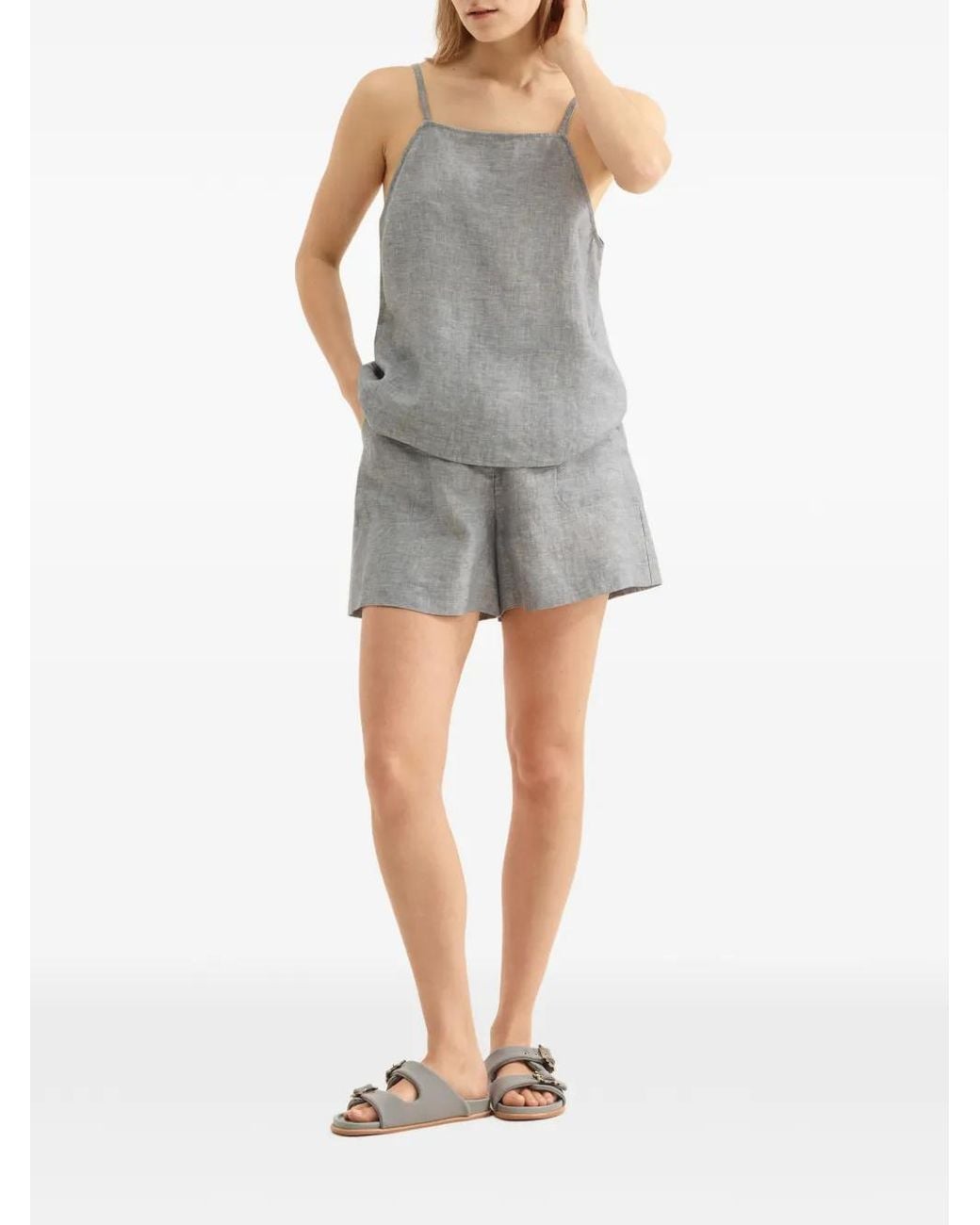 Eres Gray Enjouée Button Short
