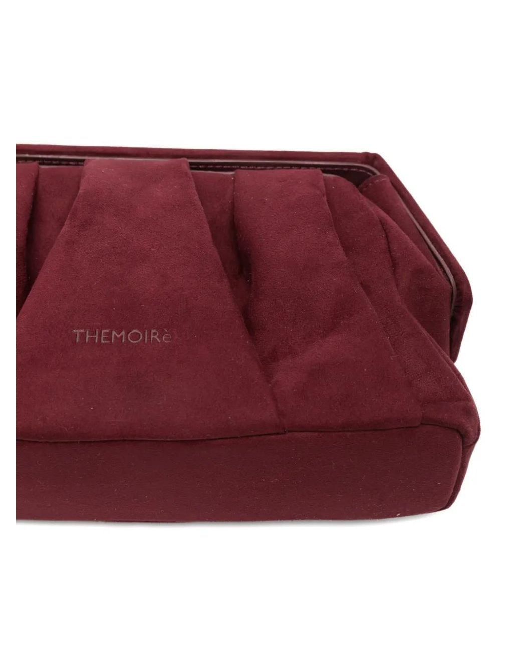 THEMOIRÈ Purple Gathered-Detail Clutch