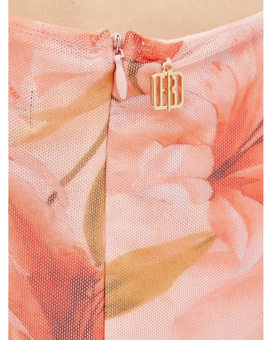 Fracomina Pink Midikleid mit Blumenmuster