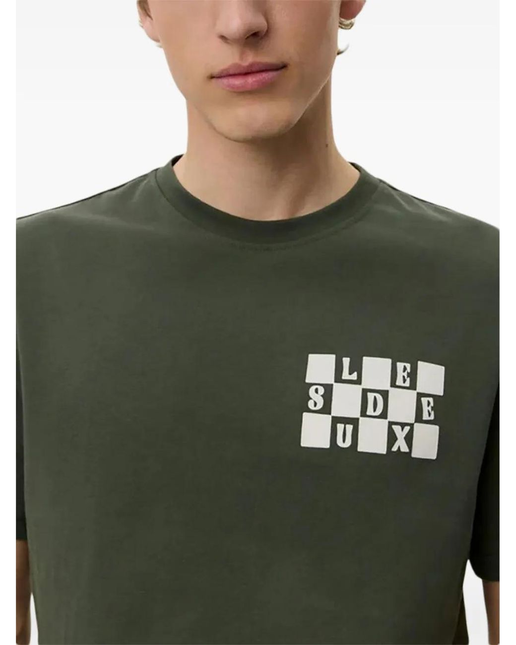 Les Deux Green Rook Printed T-Shirt for men