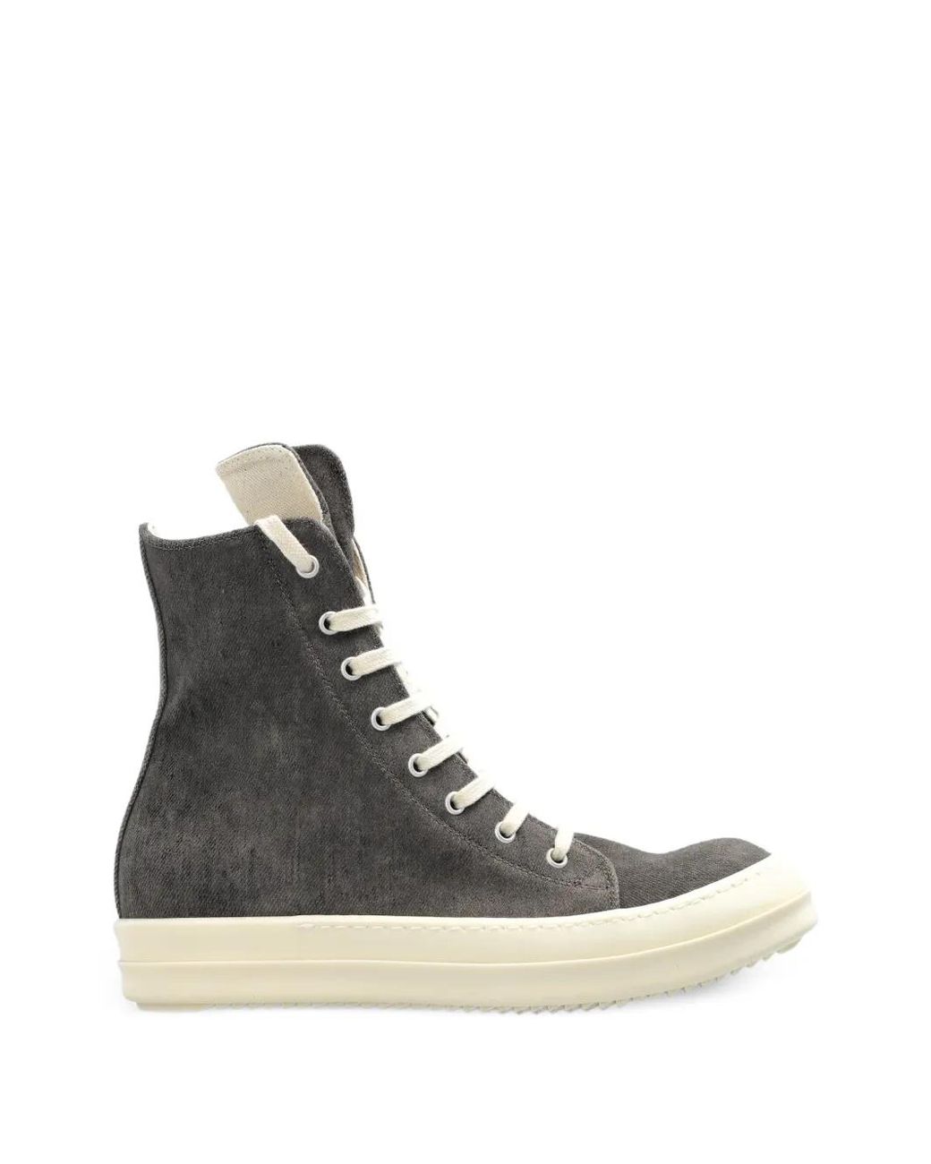 Rick Owens Black High-Top Sneakers