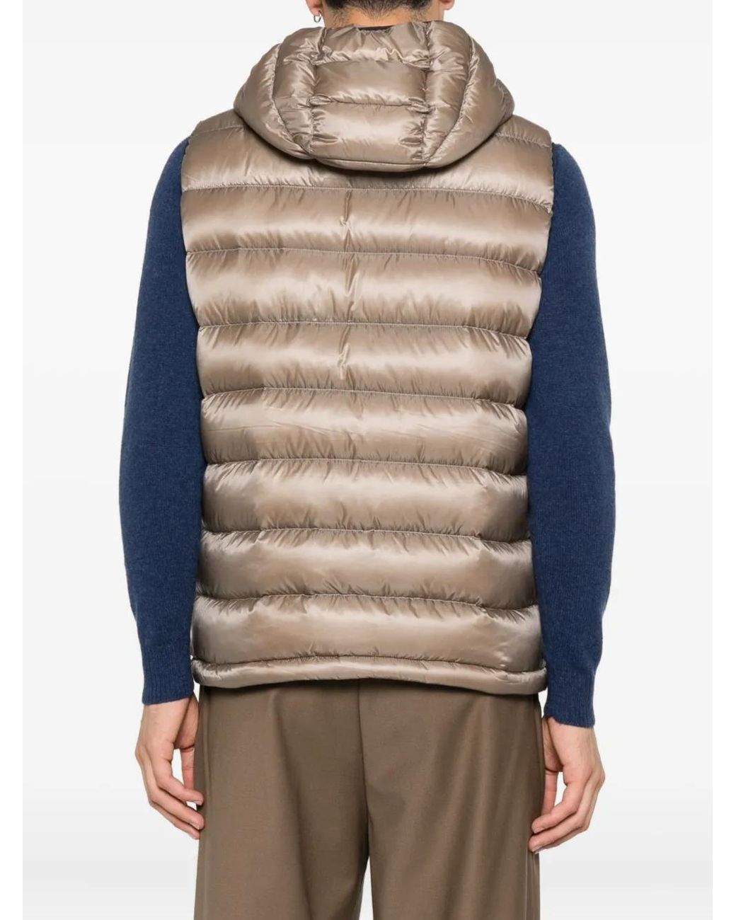 Herno Natural Piumino Smanicato Con Cappuccio Sta for men