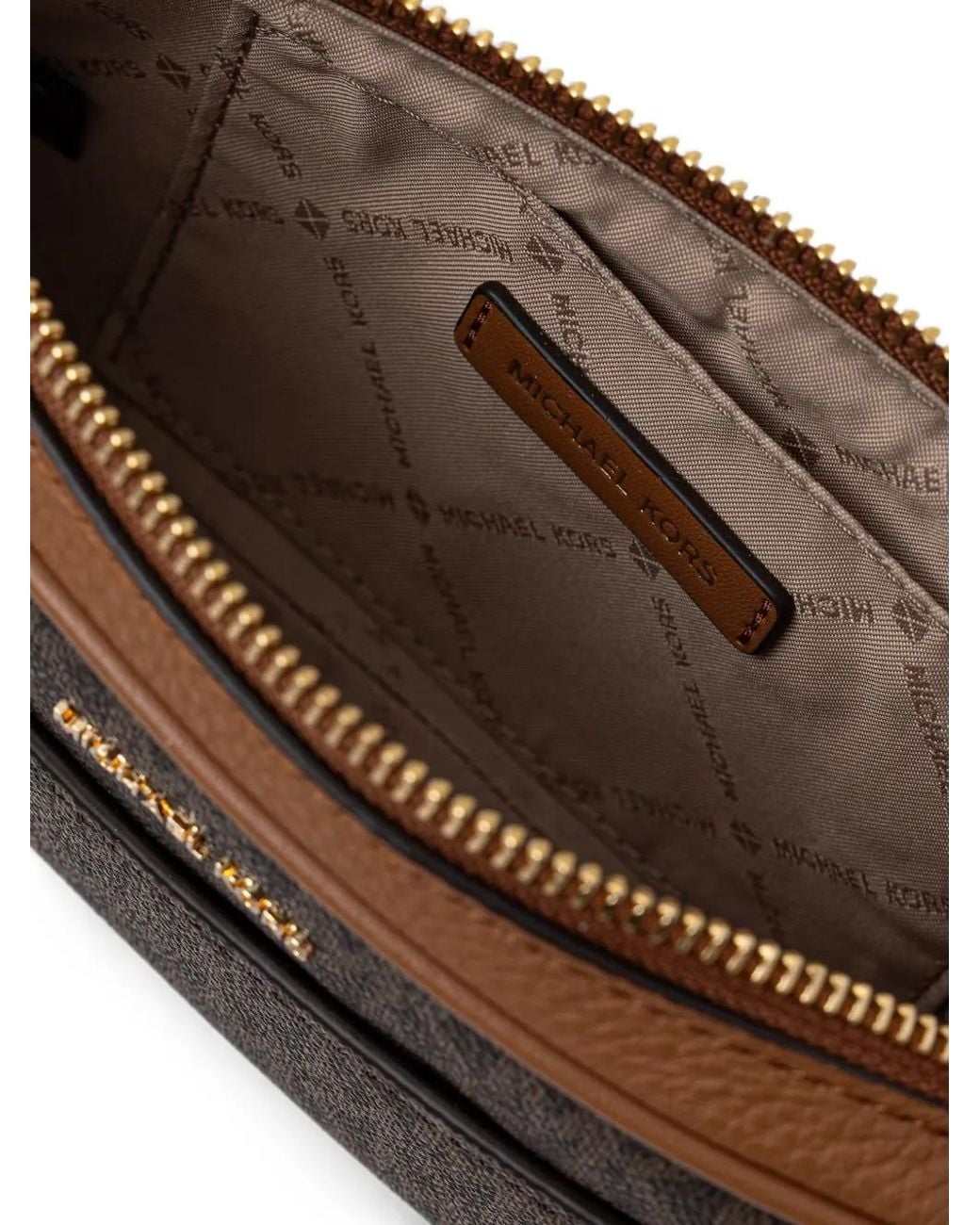 MICHAEL Michael Kors Brown Logo-Print Shoulder Bag