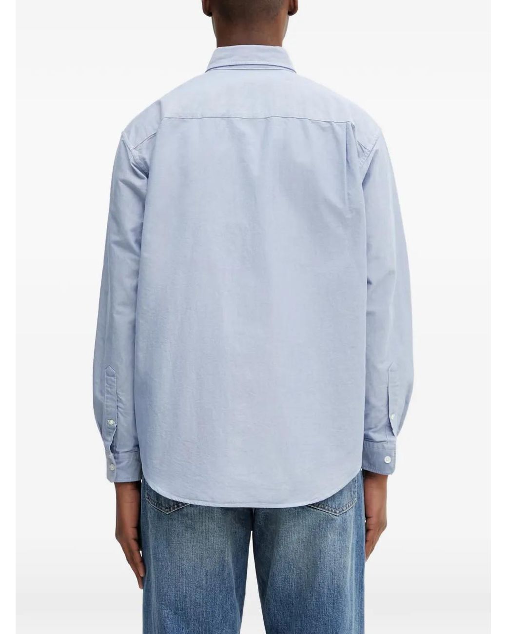 Beams Plus Blue Button-Down Collar Shirt for men