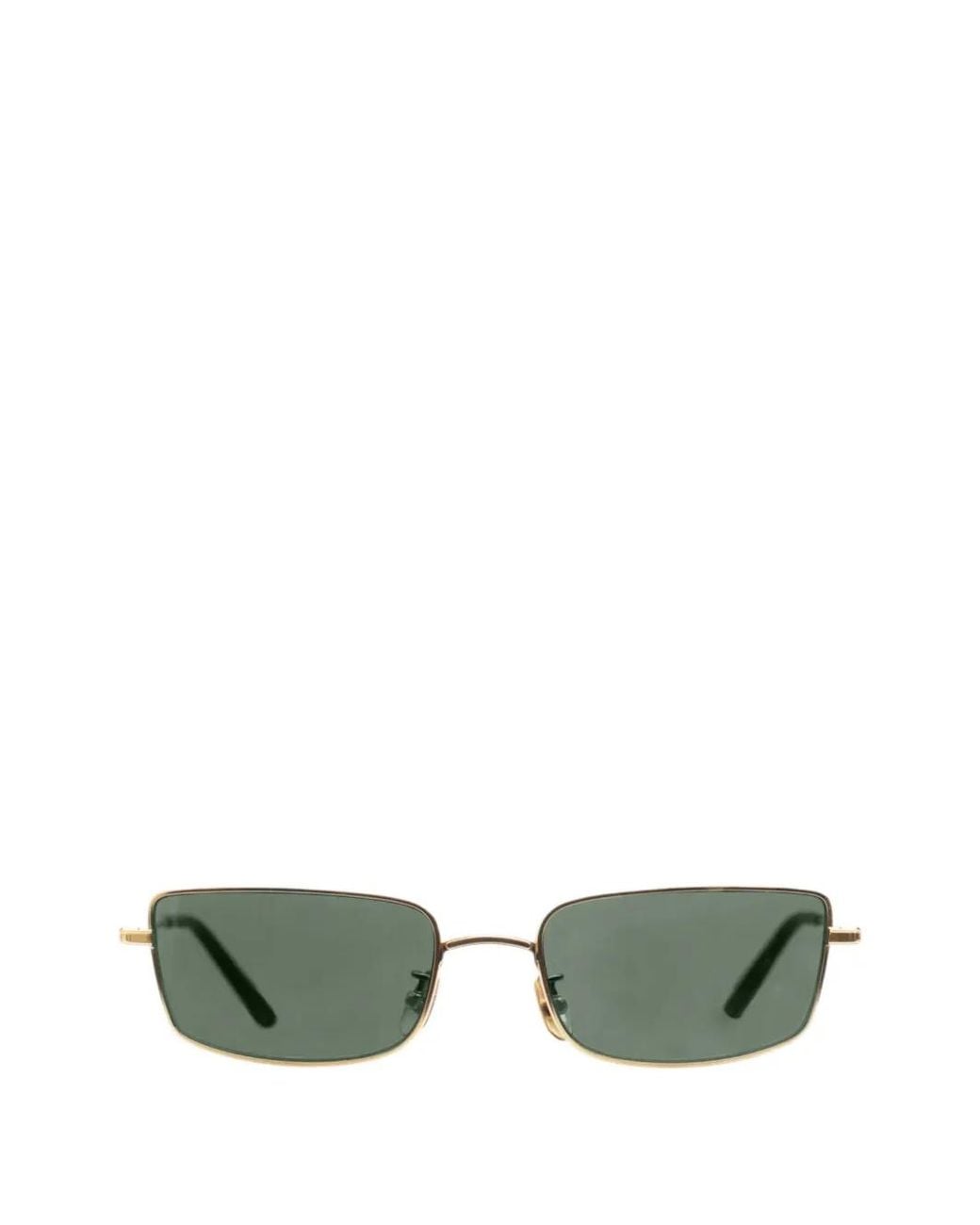 THISTLES Green The Jean Rectangle-Frame Sunglasses