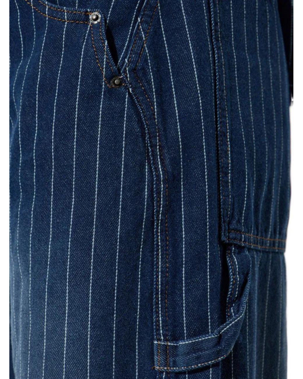 Munthe Blue Pinstripe Utility Trousers