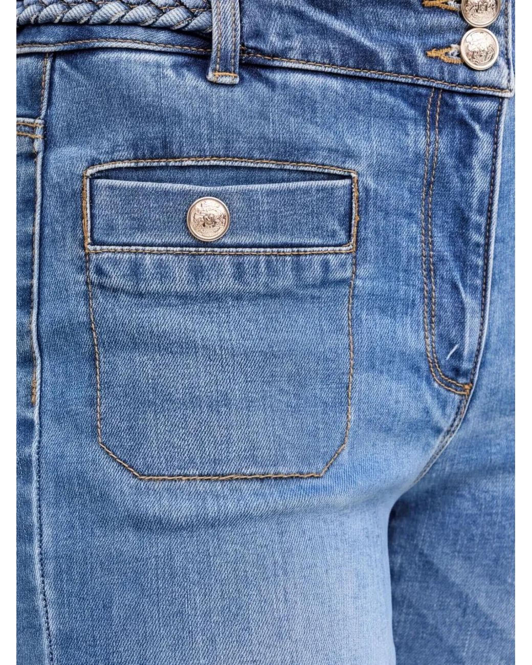 Morgan Blue Button-Up Jeans