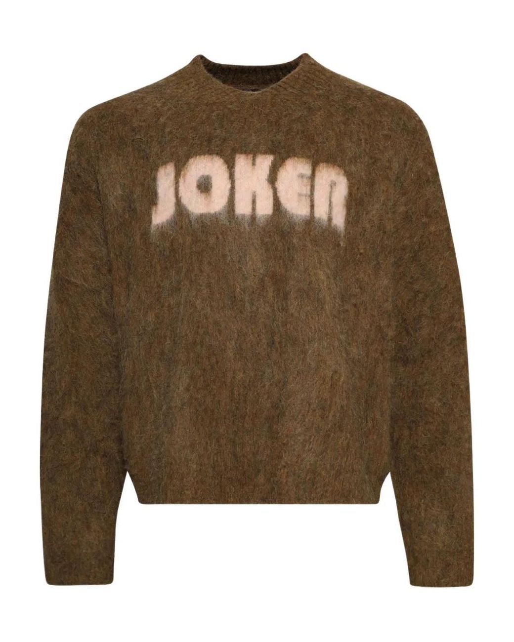 Martine Rose Green Letter-Detail Sweater for men