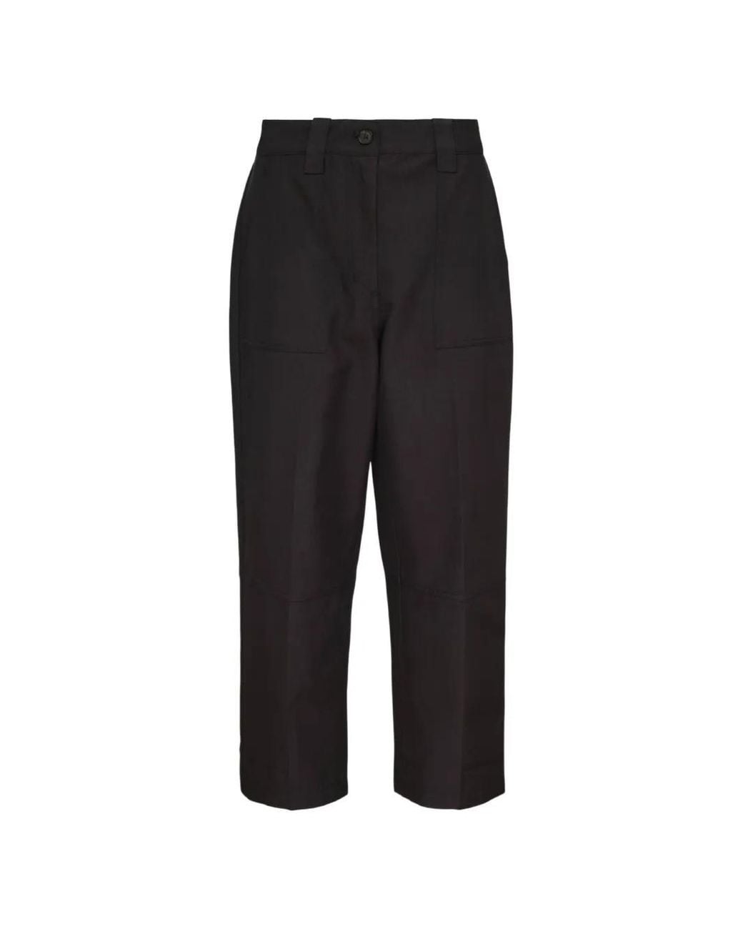 3.1 Phillip Lim Black Patch-Pocket Straight-Leg Trousers