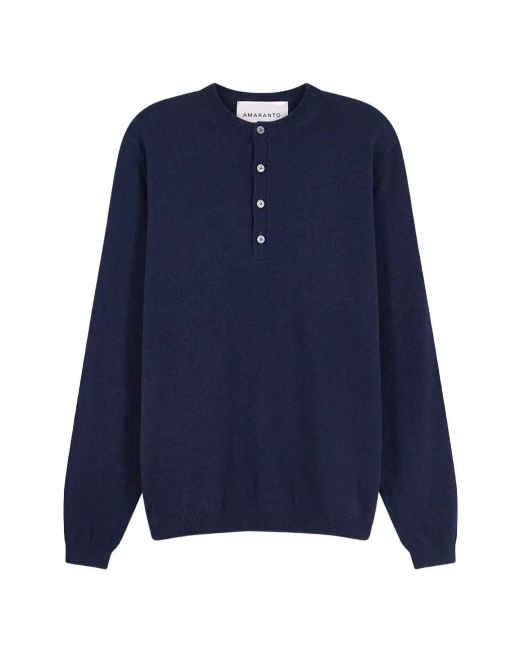 Amaranto Blue Henley Sweater for men