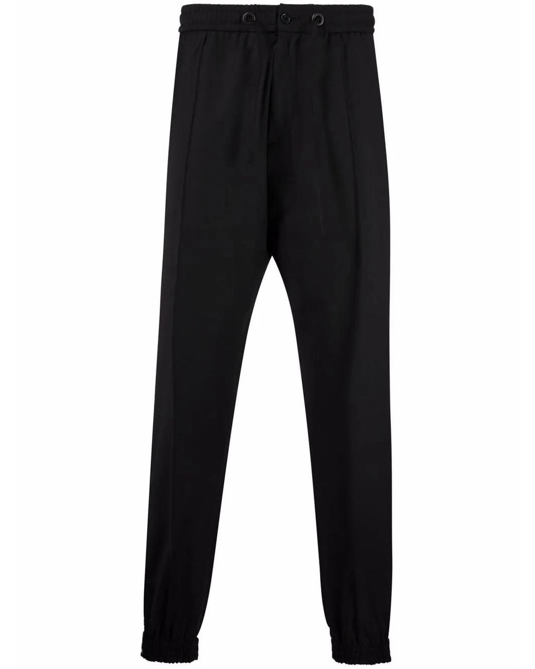Philipp Plein Black Skull-Motif Rhinestone Track Trousers for men