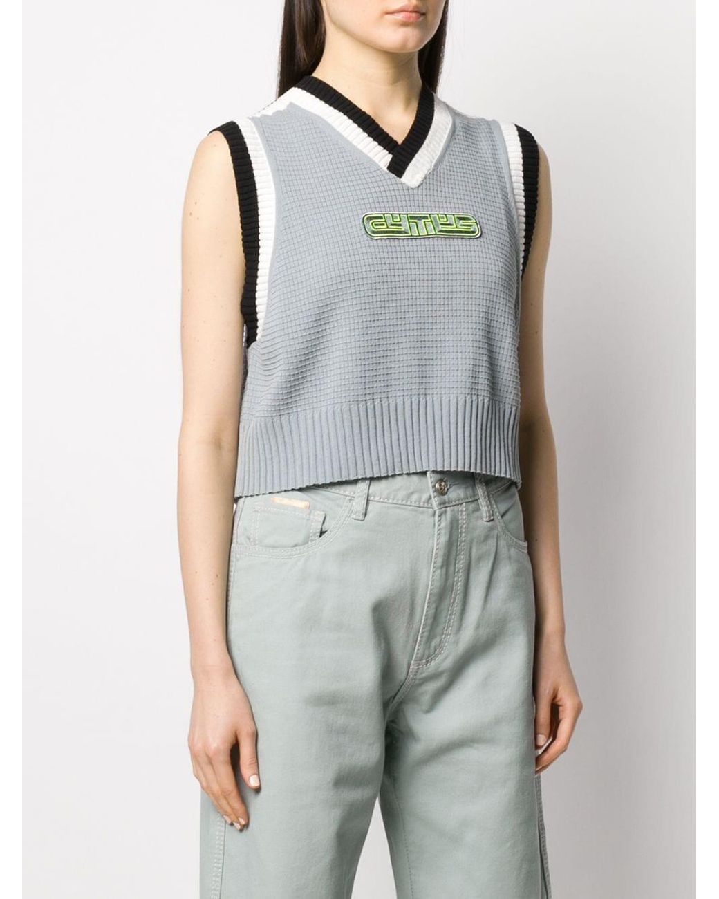 Waffle-knit Sweater Vest 