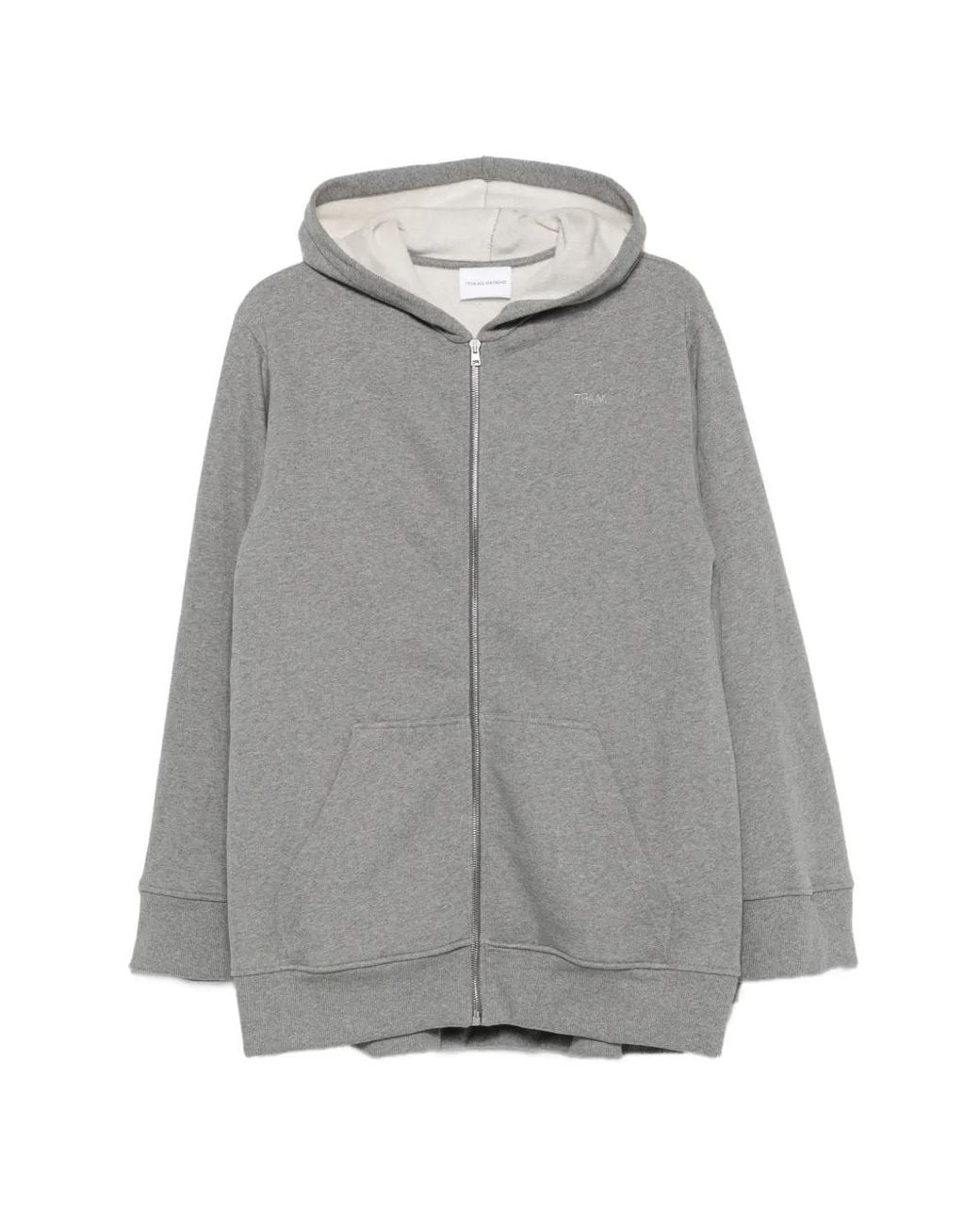 7 For All Mankind Gray Hoodie Zippé À Design De Cape