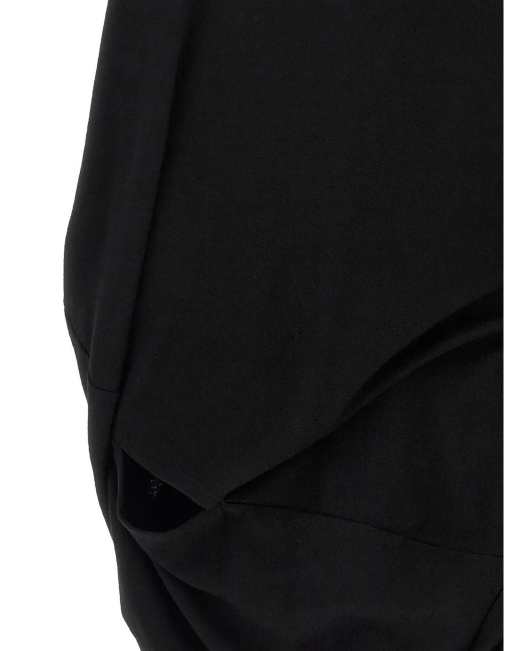 Junya Watanabe Black Asymmetrical Draped Top