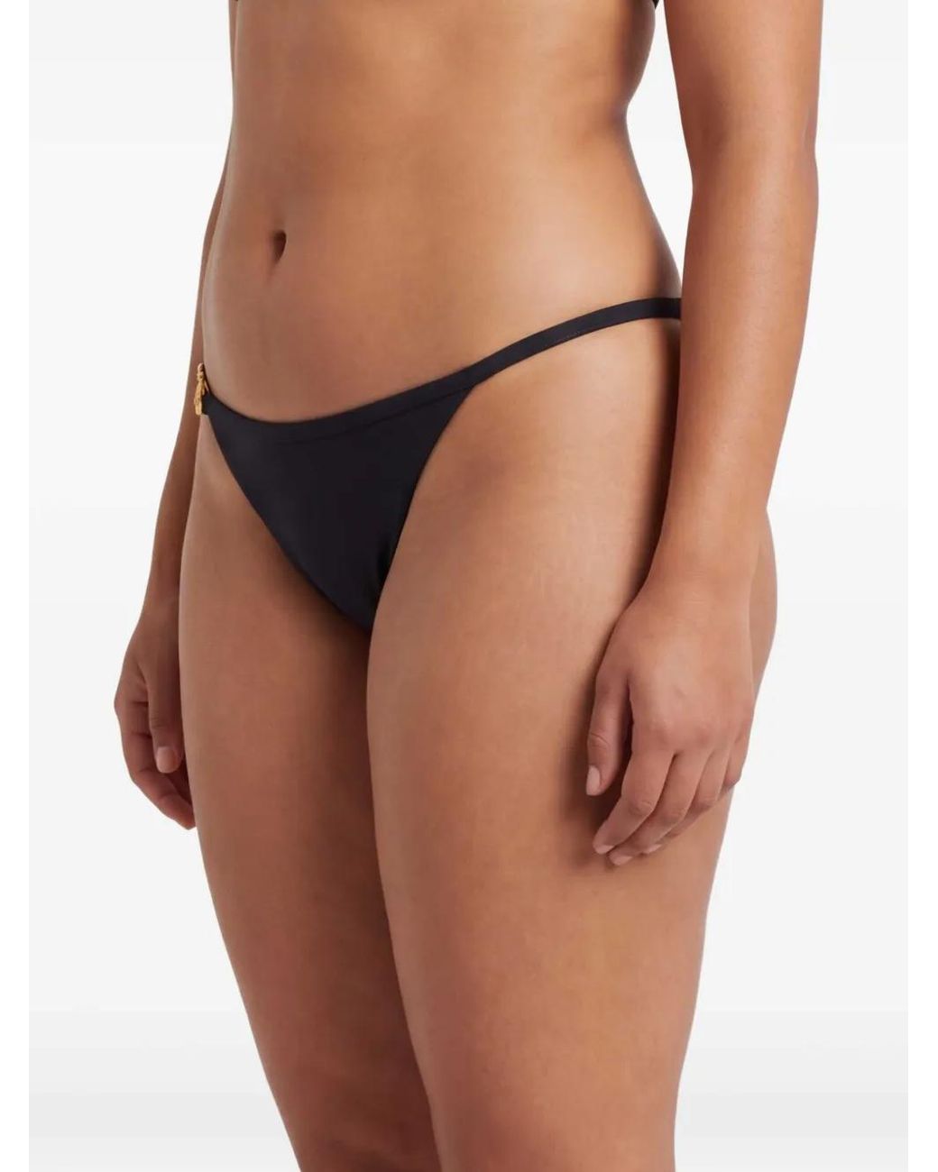 Versace Black Bas De Bikini Safety Pin