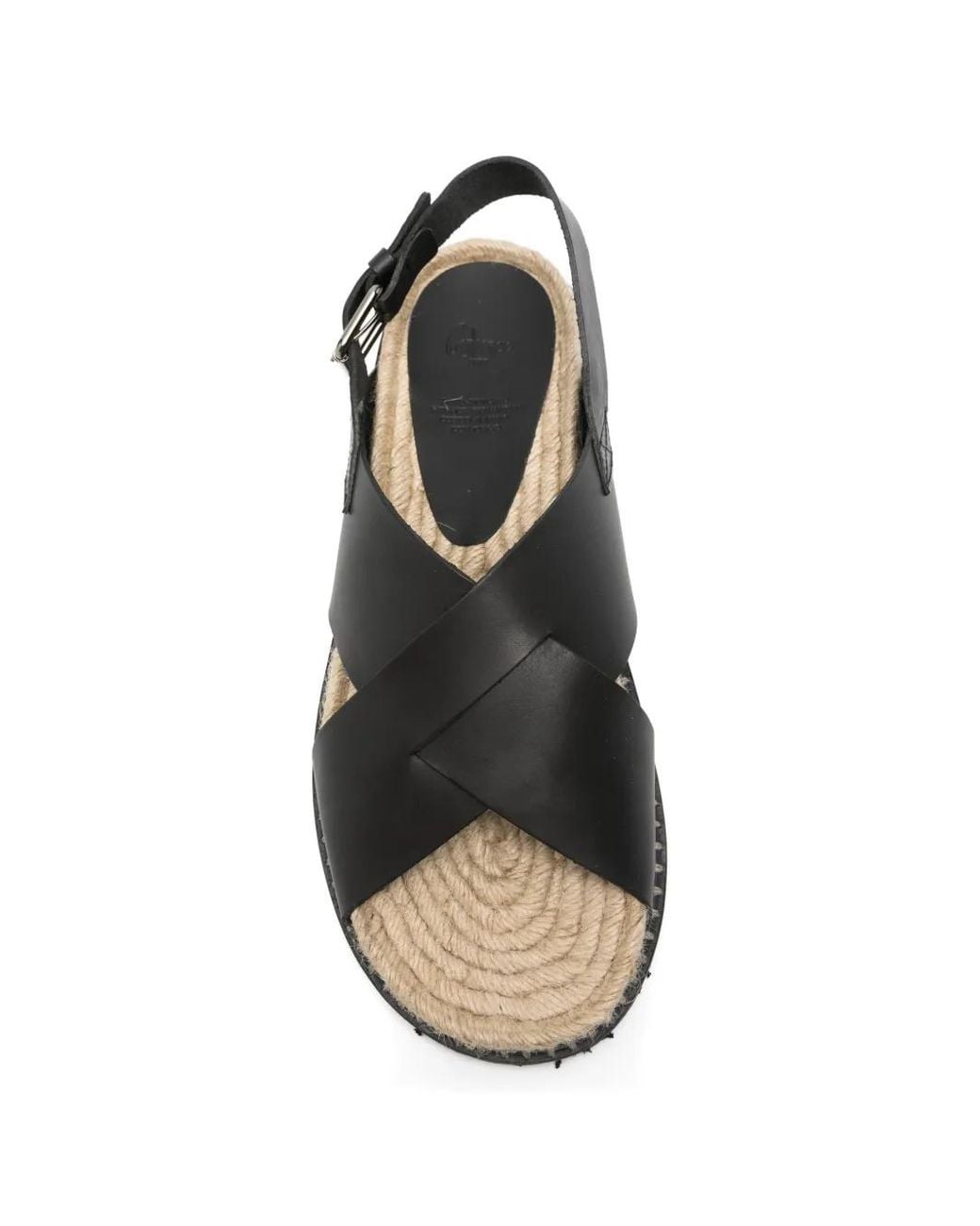 Castaner Black Tiago Crossover-Strap Slingback Sandals for men