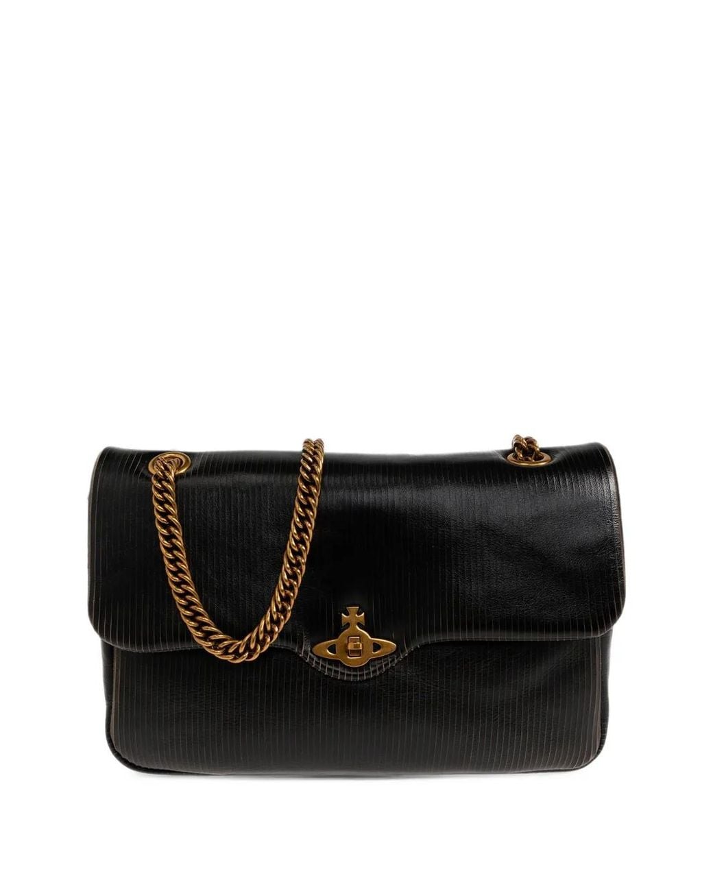 Vivienne Westwood Black Anita Medium Shoulder Bag