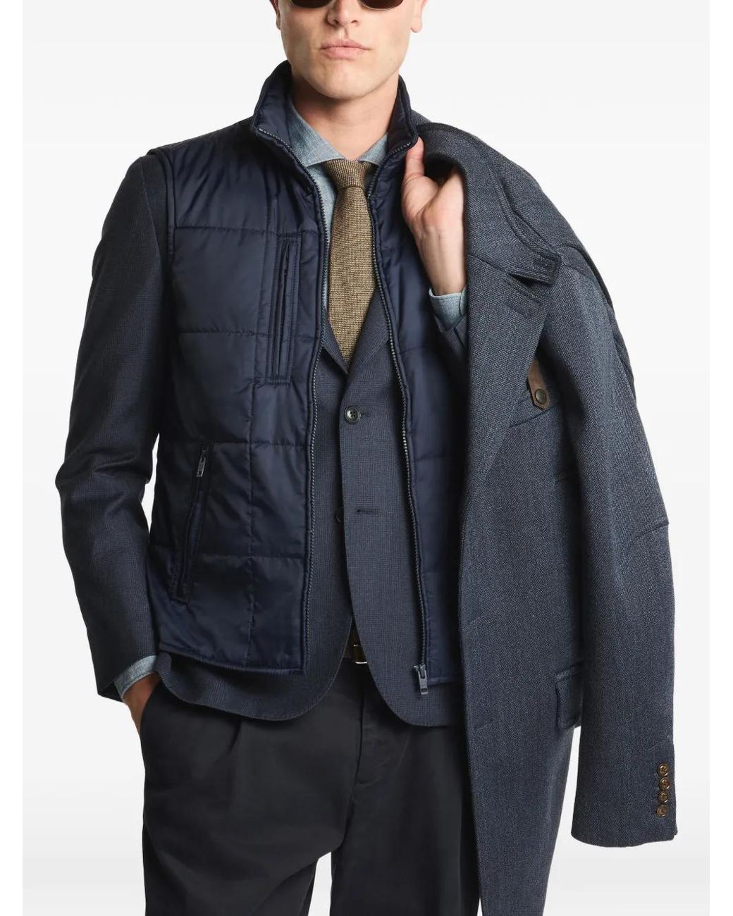 Cappotto Driving Double di Fay in Blue da Uomo