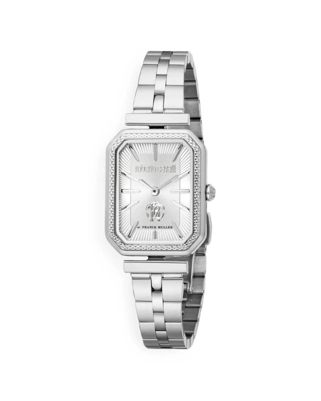 Roberto Cavalli White Textured Bezel 23Mm Watch