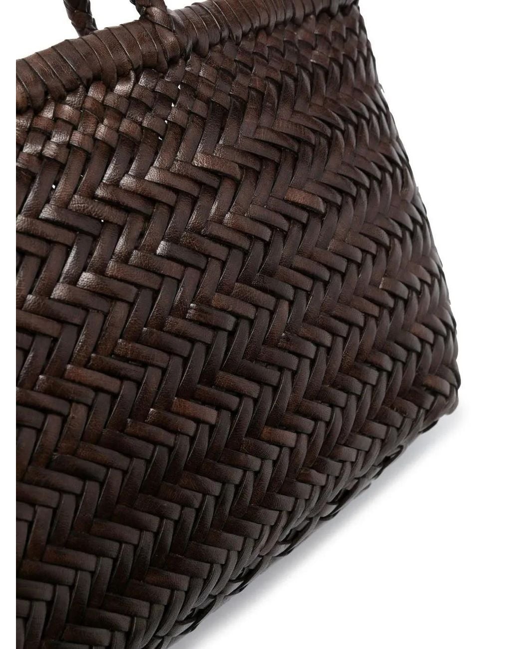 Dragon Diffusion Black Interwoven Leather Tote Bag