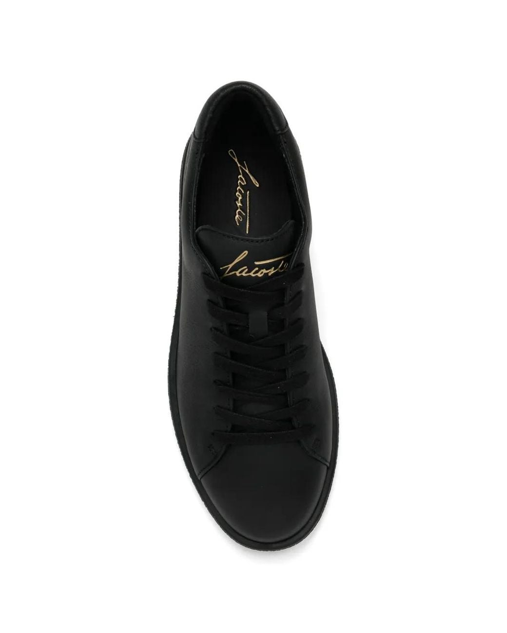 Lacoste Black Linecourt Leather Sneakers for men
