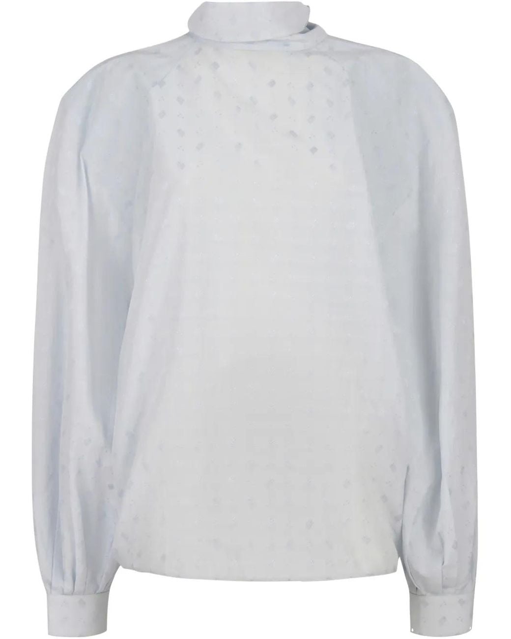 Marni White High-Collar Shirt