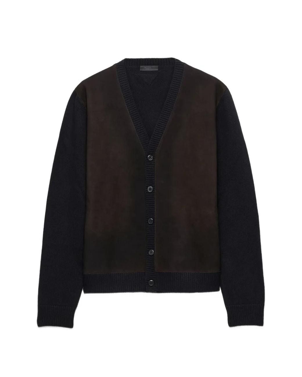 Prada Black Cardigan En Laine for men