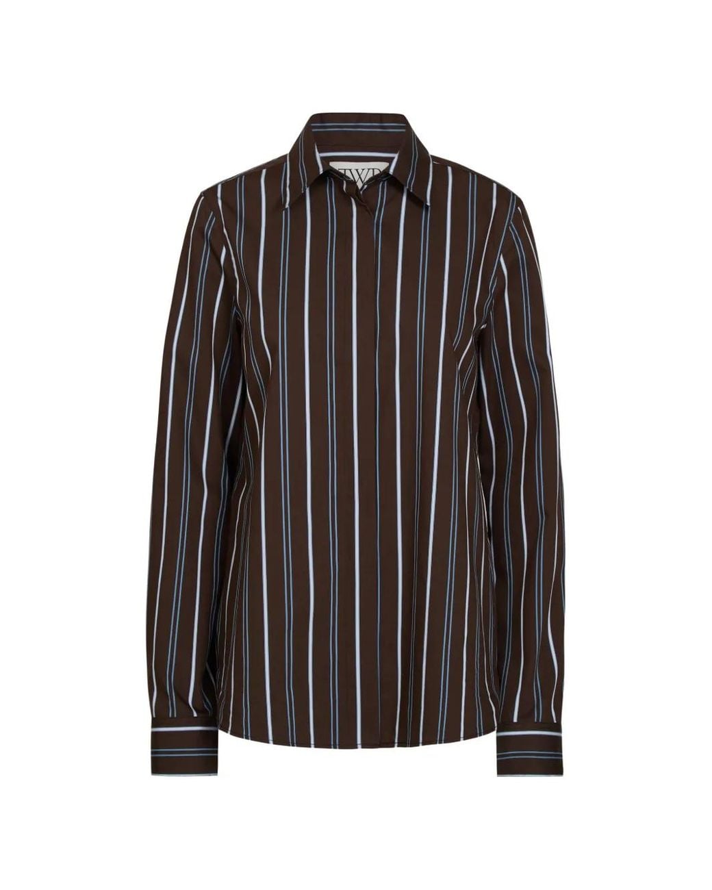 Twp Brown Highway Striped Shirt