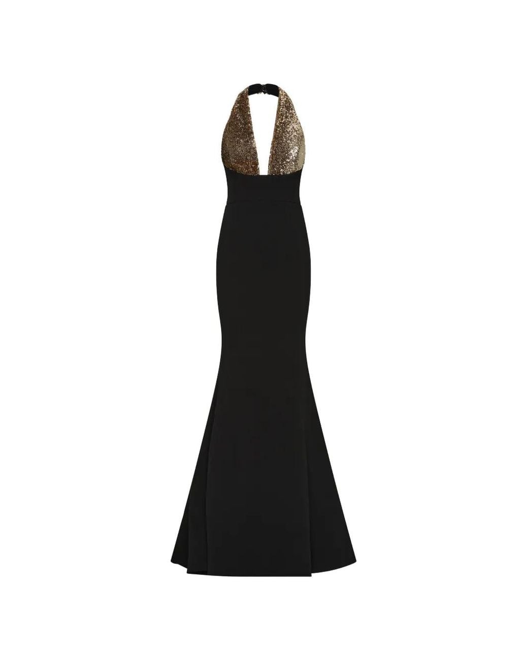 Rebecca Vallance Black Cambridge Halter Gown