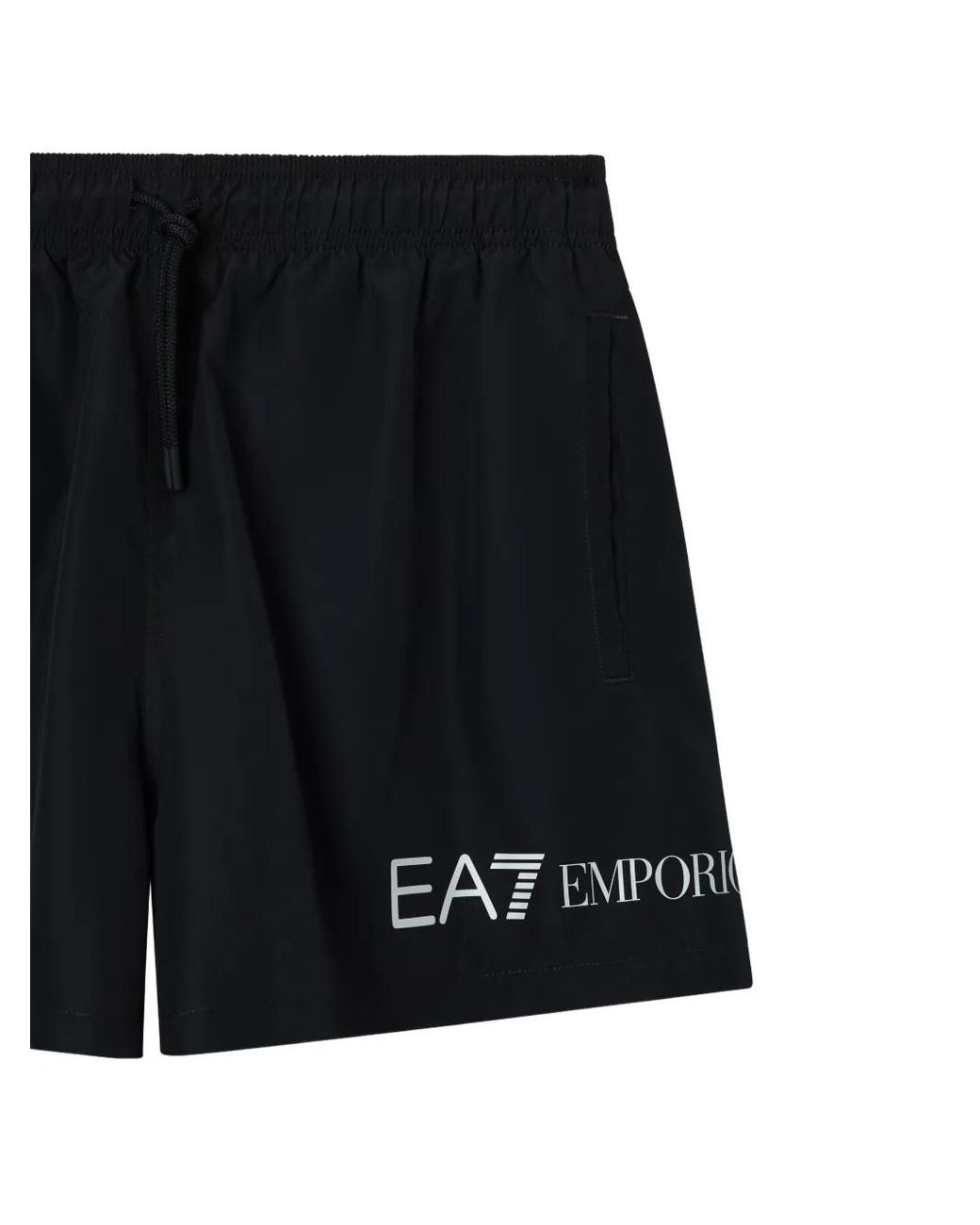 EA7 Black Swim Trunks With Logo for men