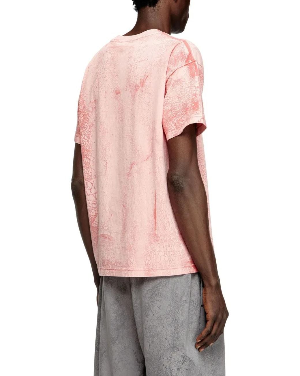 DIESEL Pink T-Norm-T8 T-Shirt for men