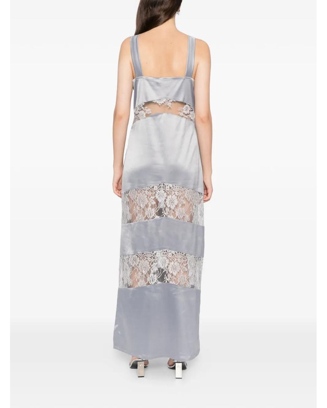 BLAKLACE Gray Lace Panel Dress