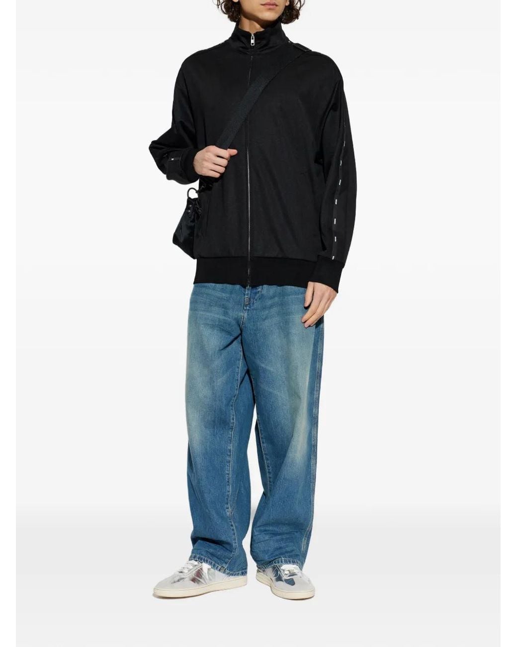 Moschino Black Zip Trim Sweater for men
