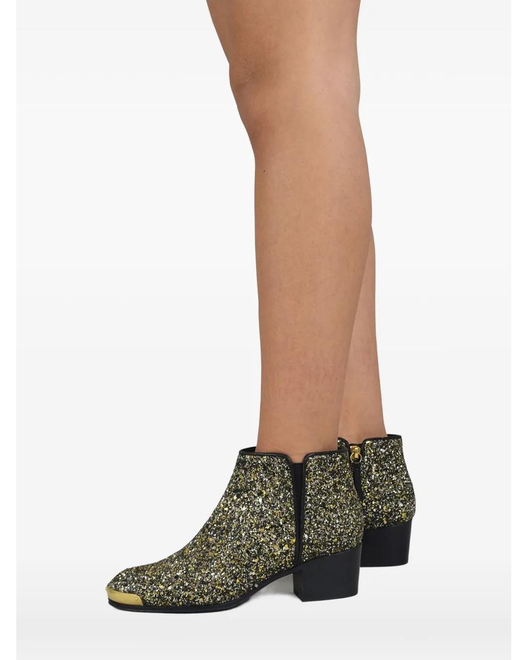 Giuseppe Zanotti Brown Glitter Leather Boots